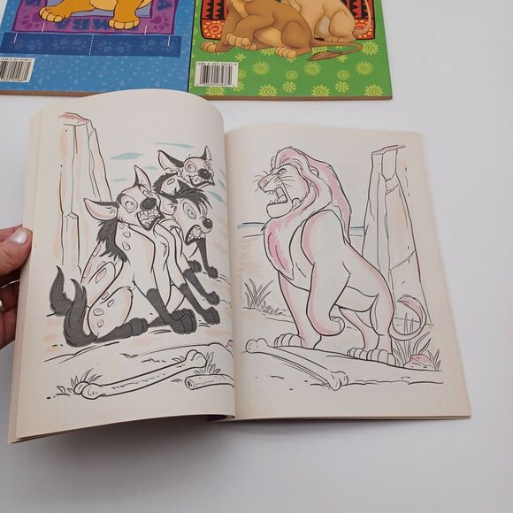 Vtg Golden Book Disney's Lion King Giant Coloring Book Paint With Water Lot Of 3 - Picture 6 of 8